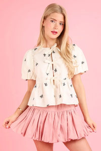 VERY J Bubble Mini Skirt with Inner Shorts - Brittney MADE