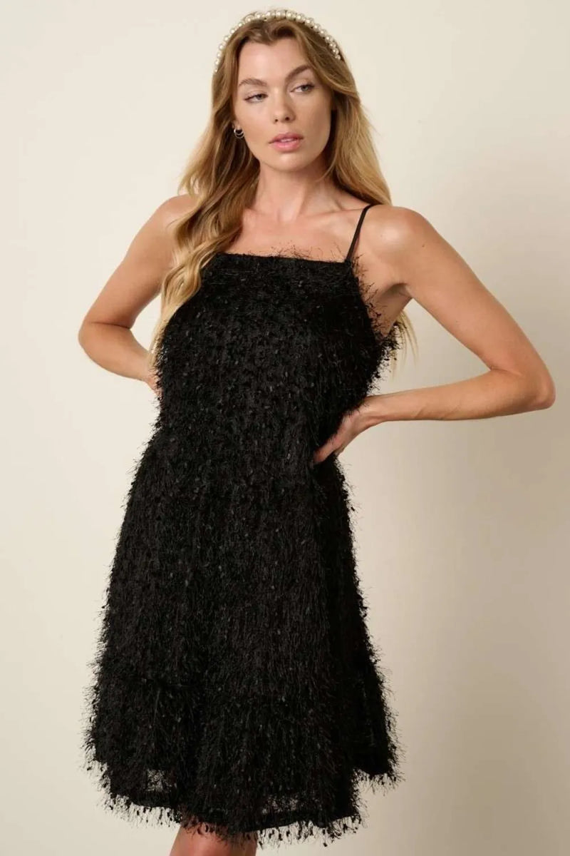 Mittoshop Feather Ruffle Hem Mini Cami Dress - Brittney MADE