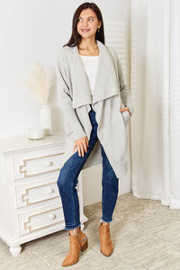 Angel Wings Open Front Duster Cardigan with Pockets - Brittney MADE