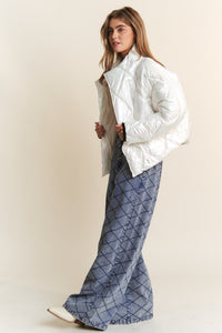 J.NNA Quilted Mock Neck Puffer Jacket - Brittney MADE