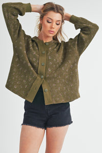 Aemi + Co Floral Button Up Hooded Jacket - Brittney MADE