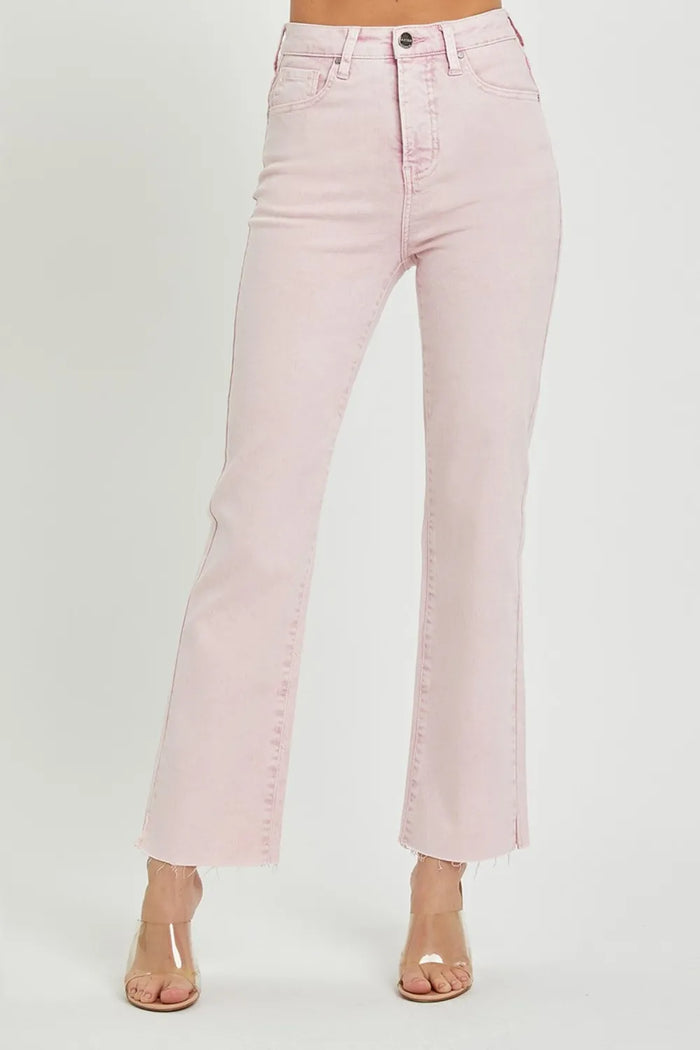RISEN Full Size High Rise Tummy Control Straight Jeans - Brittney MADE