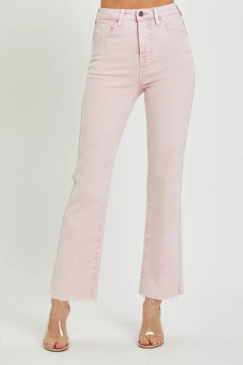 RISEN Full Size High Rise Tummy Control Straight Jeans - Brittney MADE