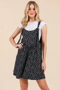 BOMBOM Floral Print Overalls with Pockets - Brittney MADE