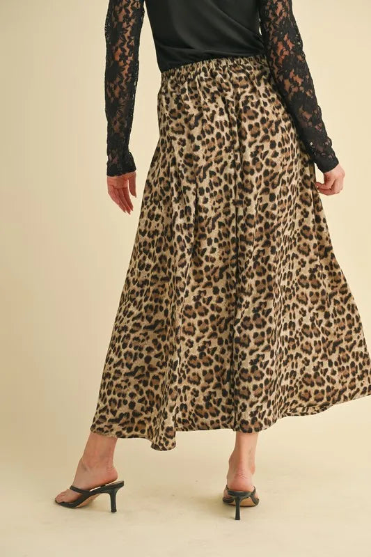 Aemi+Co Leopard Midi Skirt - Brittney MADE