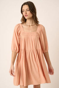 Mittoshop Pintuck Detail Tie Back Mini Dress - Brittney MADE