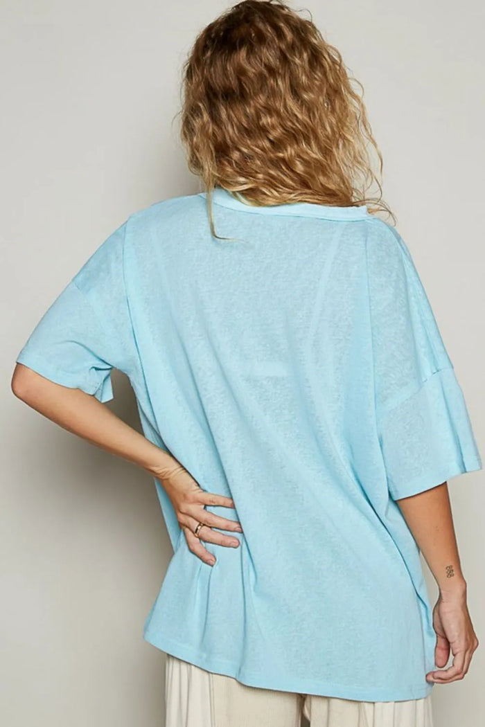 POL V-Neck Half Sleeve T-Shirt - Brittney MADE
