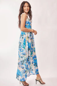 Davi & Dani Tropical Boho Printed Detail Cut Out Maxi Dress - Brittney MADE