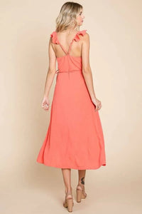 Culture Code Ruffle Detail Surplice Wrap Slip Dress - Brittney MADE