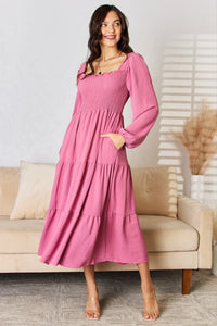 Culture Code Full Size Ruffle Trim Smocked Tiered Dress - Brittney MADE