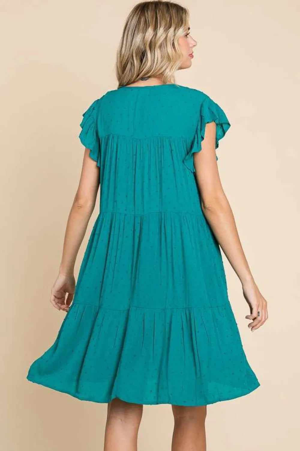 Culture Code Ruffle Cap Sleeve Tiered Dress - Brittney MADE