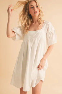 Aemi + Co Square Neck Babydoll Dress with Pockets - Brittney MADE