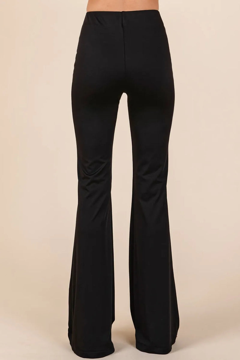 Mittoshop Stretchy Soft Elastic Waist Flare Pants - Brittney MADE