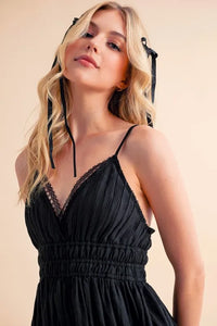 Aemi+Co Lace Detail Mini Cami Dress - Brittney MADE