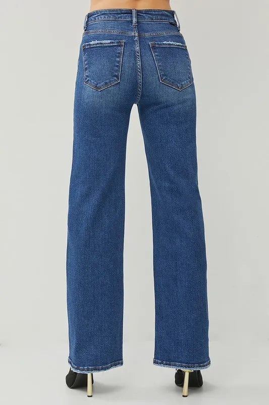 RISEN High Rise Straight Jeans - Brittney MADE