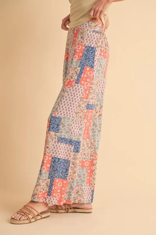 Aemi+Co Printed Wide Leg Pants - Brittney MADE