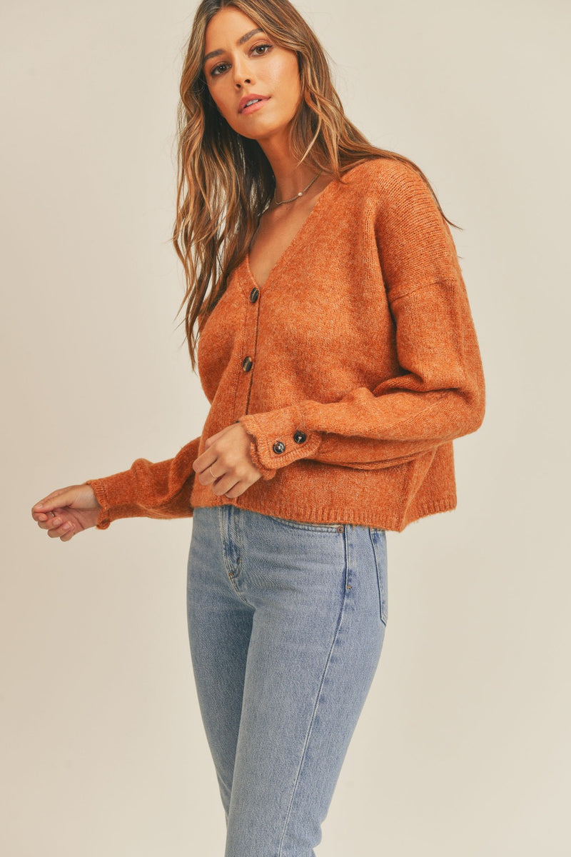 MABLE Long Sleeve Button Down Sweater Cardigan - Brittney MADE