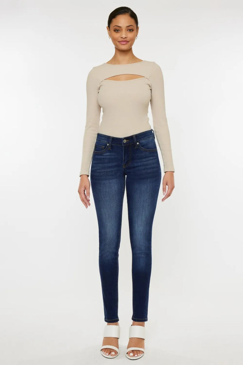 Kancan Mid Rise Gradient Skinny Jeans - Brittney MADE
