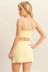 HYFVE Ruched Bra Top and Mini Skirt Set - Brittney MADE