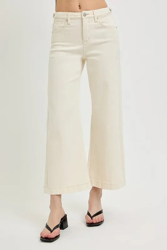 RISEN Full Size Tummy Control Cropped Bootcut Jeans Plus Size - Brittney MADE