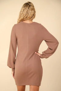 VERY J Ruched Detail Bodycon Mini Dress - Brittney MADE