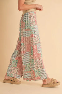 Aemi+Co Printed Wide Leg Pants - Brittney MADE