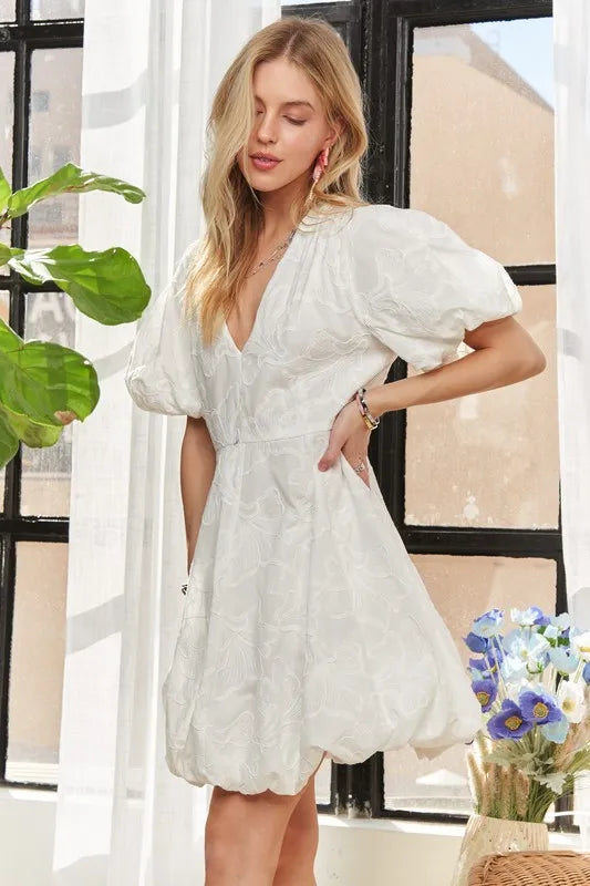 ADORA Puff Sleeve Floral Dress - Brittney MADE