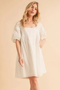 Aemi + Co Square Neck Babydoll Dress with Pockets - Brittney MADE