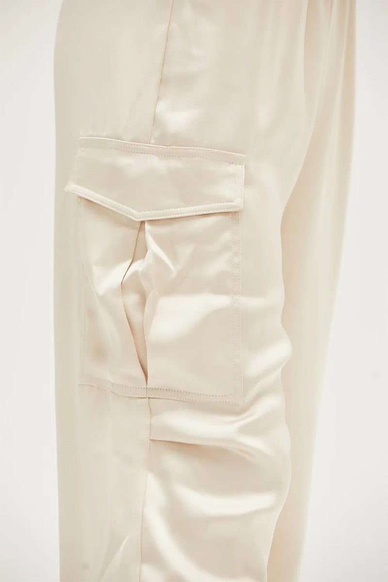 HYFVE Approach Satin Drawstring Hem Cargo Pants - Brittney MADE