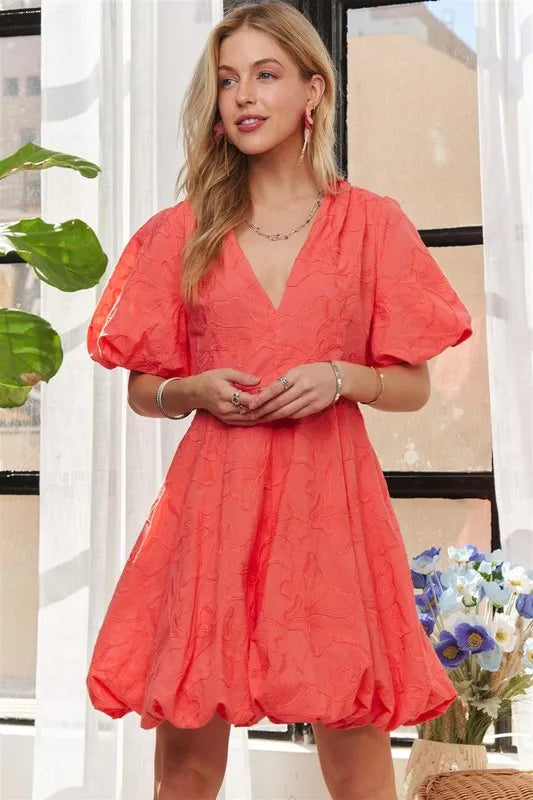 ADORA Puff Sleeve Floral Dress - Brittney MADE