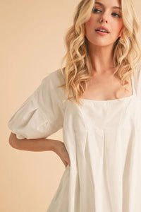 Aemi + Co Square Neck Babydoll Dress with Pockets - Brittney MADE
