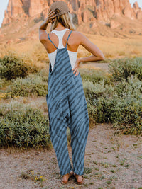 Double Take Full Size Printed V-Neck Sleeveless Jumpsuit - Brittney MADE