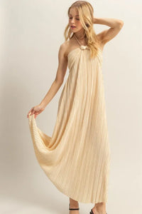 HYFVE Knotted Detail Halter Neck Flowy Maxi Dress - Brittney MADE