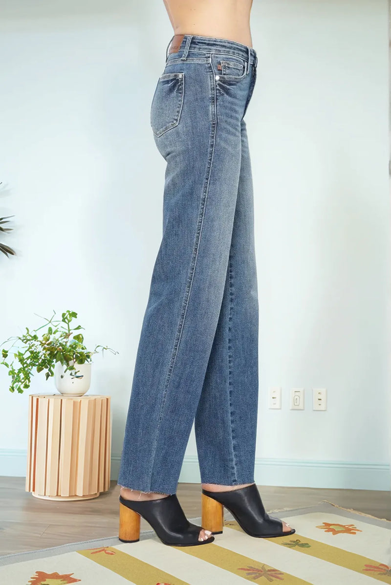 Judy Blue Full Size Tummy Control Straight Jeans - Brittney MADE