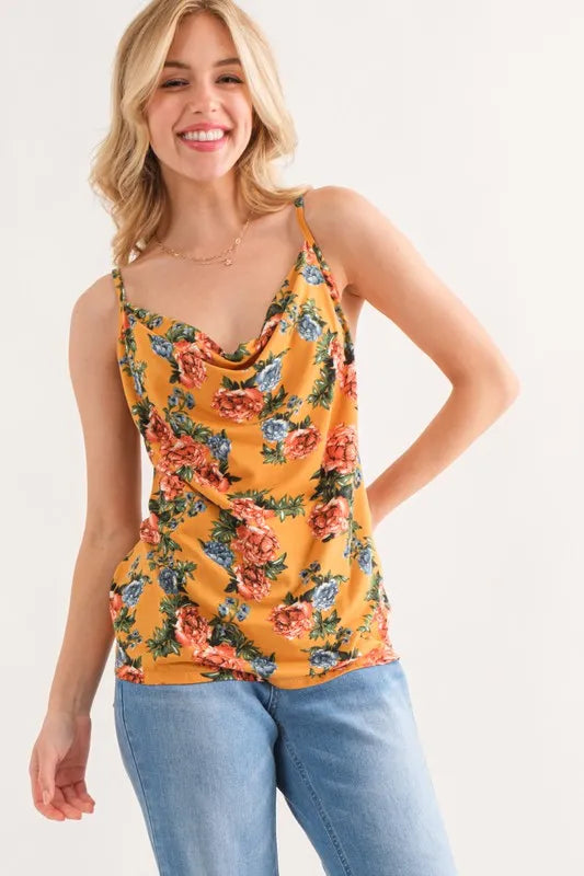 And The Why Floral Printed Casual Tank Top - Brittney MADE