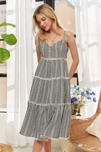 ADORA Gingham Detail Washed Dress - Brittney MADE