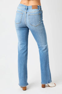 Judy Blue Full Size Mid-Rise Waist Straight Jeans - Brittney MADE