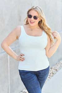 Basic Bae Full Size Square Neck Wide Strap Tank - Brittney MADE