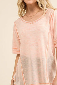 And The Why Vintage Slub Round Neck T-Shirt - Brittney MADE