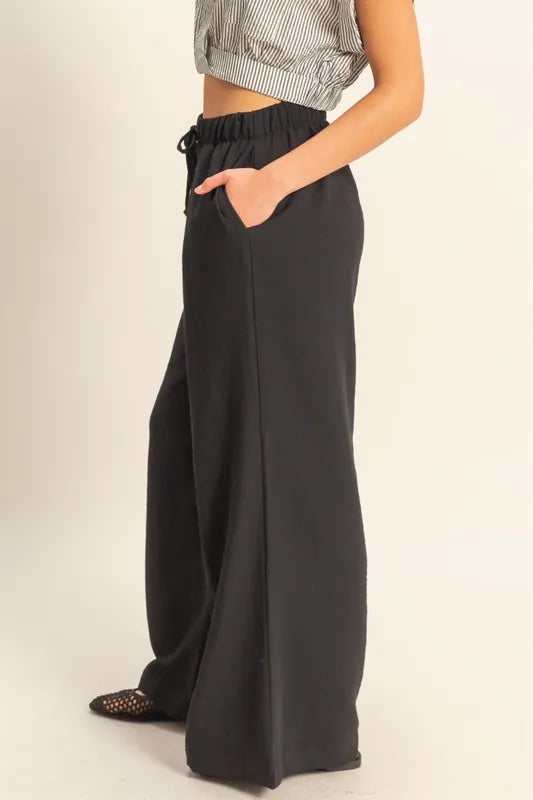 HYFVE Elasticized Waist Wide Leg Pants - Brittney MADE