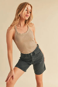 Aemi + Co Scoop Neck Ribbed Tank - Brittney MADE