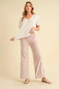 Aemi+Co V-Neck Short Sleeve T-Shirt - Brittney MADE