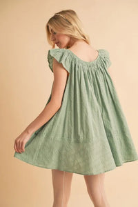 Aemi+Co Ruffled Cap Sleeve Cotton Tunic Mini Dress - Brittney MADE