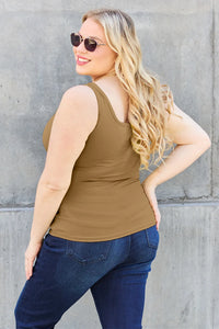 Basic Bae Full Size Square Neck Wide Strap Tank - Brittney MADE
