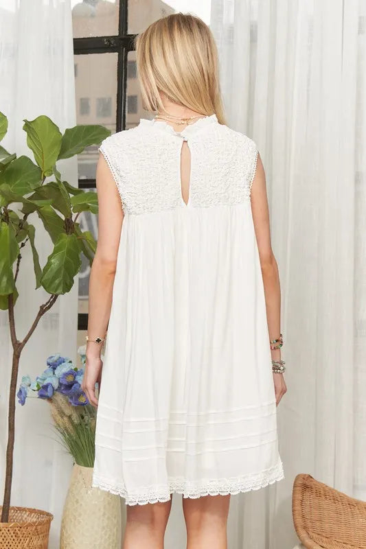 ADORA Loose Textured Babydoll Dress - Brittney MADE