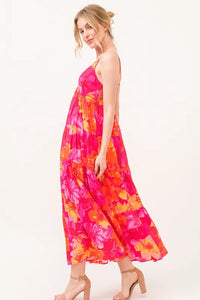 And The Why Floral Tiered Maxi Cami Dress with Pockets - Brittney MADE