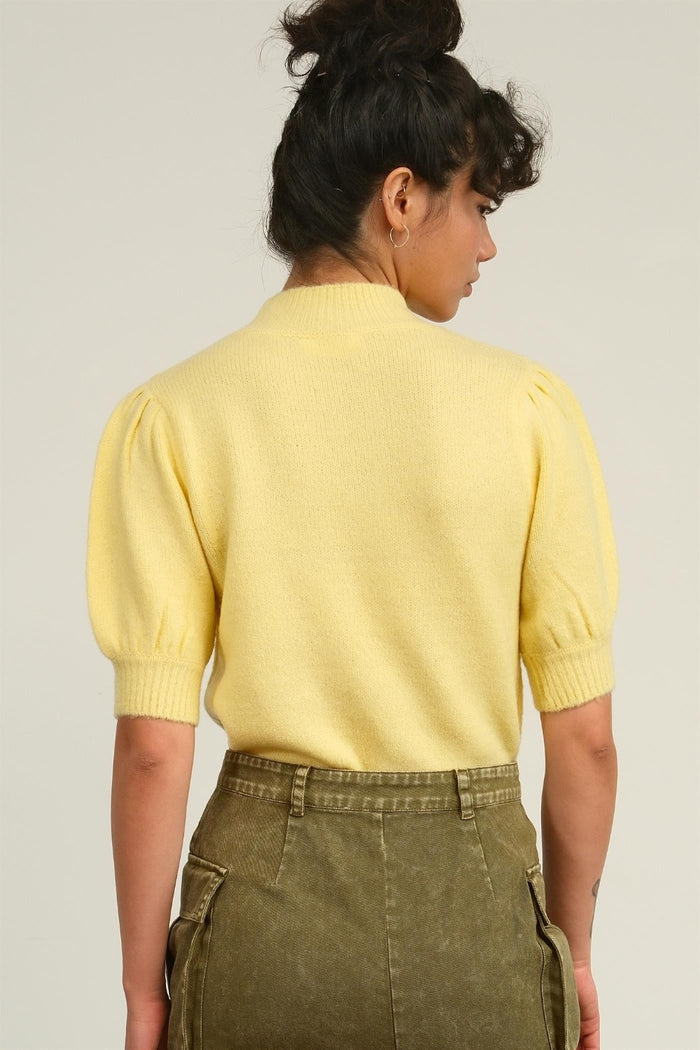 HYFVE Mock Neck Puff Sleeve Sweater - Brittney MADE