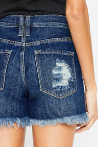 Kancan Raw Hem Button-Fly Denim Shorts - Brittney MADE