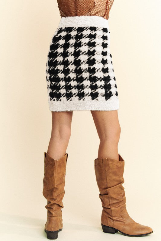 Davi & Dani Scoop Neck Wide Strap Top and Skirt Sweater Set - Brittney MADE