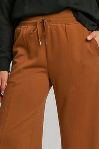 Umgee Drawstring Wide Leg Pants with Pockets - Brittney MADE